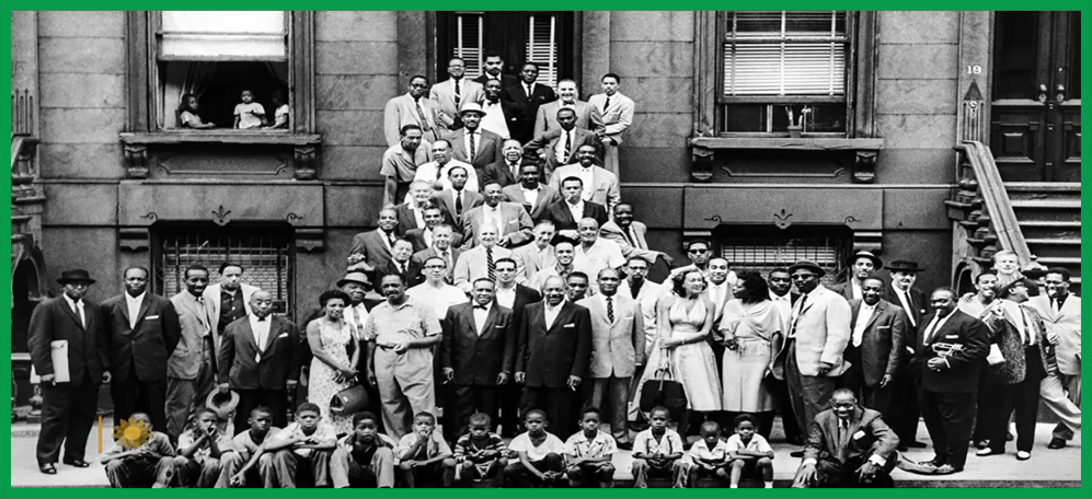 Click to ENLARGE PHOTO Capturing an immortal photograph of jazz legends