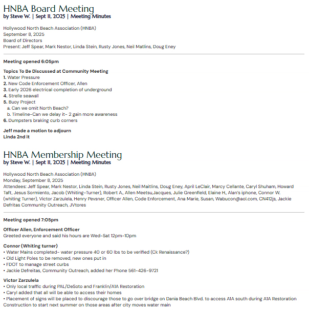 SEPT 8, 2025: HNBA Community Meeting